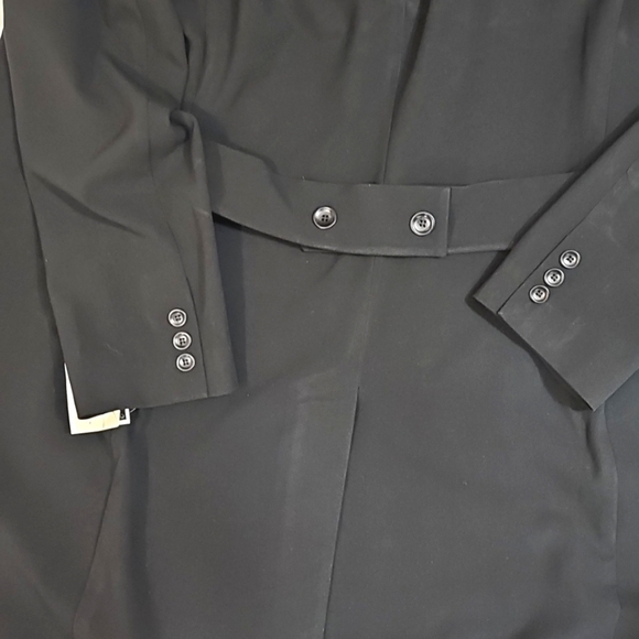 Amanda Smith Woman jacket coat 16W black work shoulder pads double breast layer - Picture 5 of 16